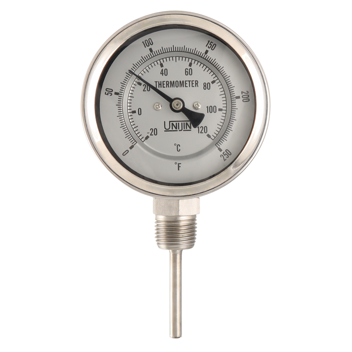 UNIJIN Dial Thermometer T120 Series Oil Filled Bottom Mount