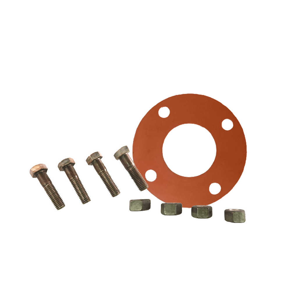 Gasket Flange Pack w/ Red Rubber Gaskets 1/8'' and ZINC PLATED Hardware ...