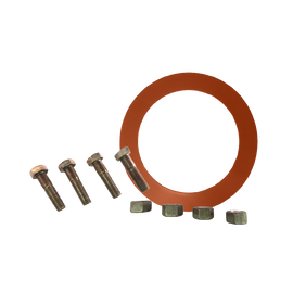 Gasket Flange Pack w/ Red Rubber Gaskets 1/8'' and ZINC PLATED Hardware