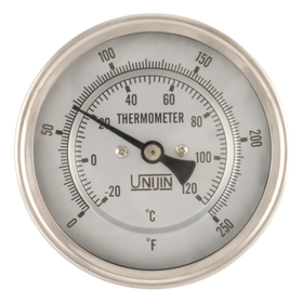 UNIJIN Dial Thermometer T110 Series Back Mount