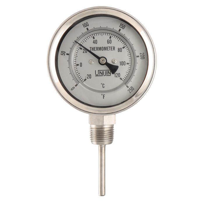 UNIJIN Dial Thermometer T120 Series Bottom Mount