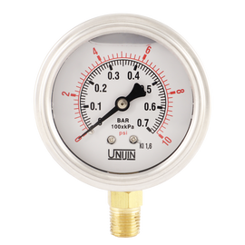 UNIJIN Pressure Gauge P251 Series Oil Filled Bottom Mount