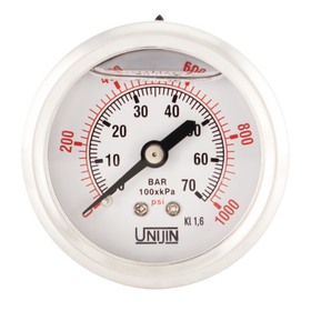 UNIJIN Pressure Gauge P251 Series Oil Filled Back Mount