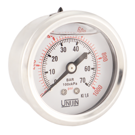 UNIJIN Pressure Gauge P251 Series Oil Filled Back Mount