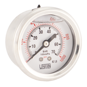 UNIJIN Pressure Gauge P251 Series Oil Filled Back Mount