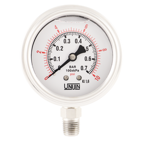 UNIJIN Pressure Gauge P255 Series Oil Filled Bottom Mount