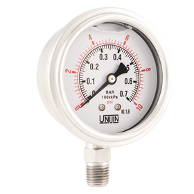 UNIJIN Pressure Gauge P255 Series Oil Filled Bottom Mount